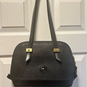 Genuine vintage DOONEY & BOURKE black All Weather Leather metro dome purse